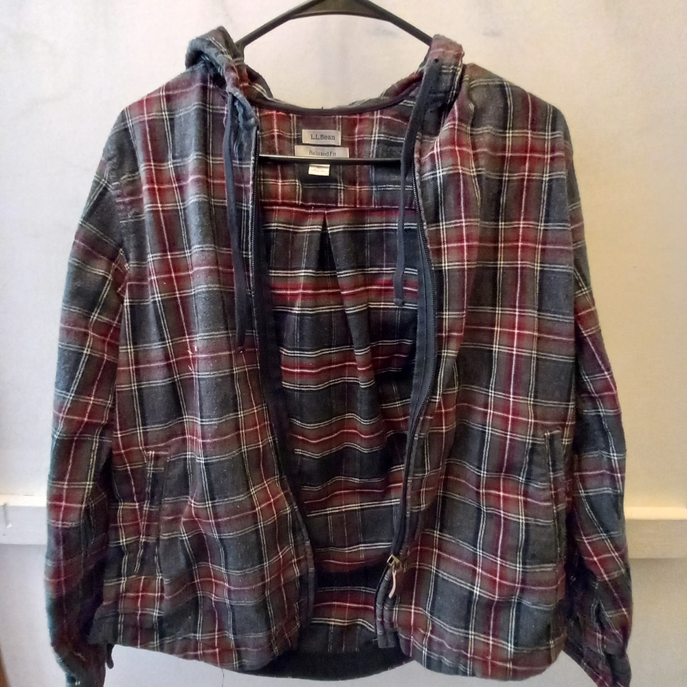 LL Bean Flannel Hoodie